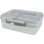 Boîte repas plastique à plusieurs compartiments 1,45 L couleur gris clair