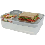 Boîte repas plastique à plusieurs compartiments 1,45 L couleur gris clair deuxième vue