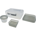 Boîte repas plastique à plusieurs compartiments 1,45 L couleur gris clair troisième vue