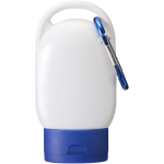 Crème solaire SPF30 avec mousqueton parfum vanille 30 ml couleur bleu troisième vue frontale