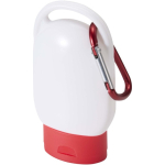 Crème solaire SPF30 avec mousqueton parfum vanille 30 ml couleur rouge