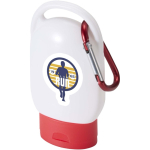 Crème solaire SPF30 avec mousqueton parfum vanille 30 ml couleur rouge