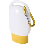 Crème solaire SPF30 avec mousqueton parfum vanille 30 ml couleur jaune