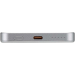 Batterie externe magnétique sans fil compacte 5 000 mAh couleur argenté vue détail 1