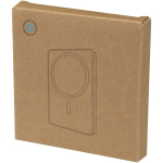 Batterie externe magnétique sans fil compacte 5 000 mAh couleur argenté deuxième vue avec boîte