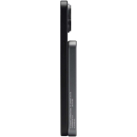 Batterie externe magnétique sans fil compacte 5 000 mAh couleur argenté brillant vue latérale