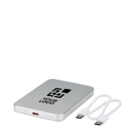 Batterie externe magnétique sans fil compacte 5 000 mAh avec zone d'impression