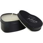 Bougie cœur en boîte métal avec parfum vanille 40 g couleur noir vue avec impression sérigraphique