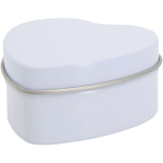 Bougie cœur en boîte métal avec parfum vanille 40 g couleur blanc deuxième vue