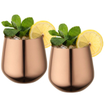 Lot de deux mugs inox finition or rose élégante 540 ml couleur rose deuxième vue