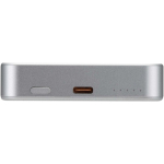Batterie externe magnétique aluminium recyclé 10 000 mAh couleur argenté vue détail 1