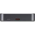 Batterie externe magnétique aluminium recyclé 10 000 mAh couleur argenté brillant vue détail 1