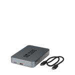 Batterie externe magnétique aluminium recyclé 10 000 mAh avec zone d'impression