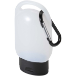 Gel pour les mains de poche avec mousqueton et parfum d'agrumes 30 ml couleur noir