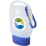 Gel pour les mains de poche avec mousqueton et parfum d'agrumes 30 ml couleur bleu
