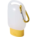 Gel pour les mains de poche avec mousqueton et parfum d'agrumes 30 ml couleur jaune