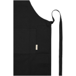 Tablier en coton 200 g/m² avec deux poches pratiques couleur noir vue détail 1
