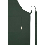 Tablier en coton 200 g/m² avec deux poches pratiques couleur vert foncé vue détail 1