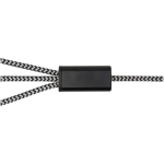 Câble de charge et synchronisation 5-en-1 à plusieurs connecteurs couleur noir troisième vue frontale