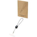 Câble USB-C avec dragonne poignet et charge rapide 20 W couleur noir vue avec impression sérigraphique