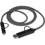 Câble magnétique 5-en-1 jusqu’à 100 cm charge rapide 65 W couleur noir