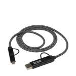 Câble magnétique 5-en-1 jusqu’à 100 cm charge rapide 65 W avec zone d'impression