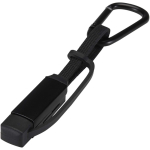 Câble de charge 3-en-1 avec mousqueton rapide 65 W couleur noir deuxième vue