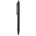 Stylo en plastique recyclé double injection encre bleue couleur noir vue latérale