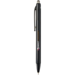 Stylo en plastique recyclé double injection encre bleue couleur noir