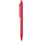 Stylo en plastique recyclé double injection encre bleue couleur rouge