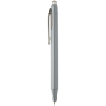 Stylo en plastique recyclé double injection encre bleue couleur gris vue latérale