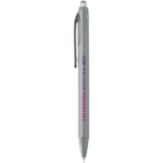 Stylo en plastique recyclé double injection encre bleue couleur gris