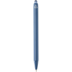 Stylo en plastique recyclé double injection encre bleue couleur bleu marine deuxième vue arrière