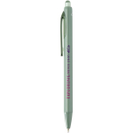 Stylo en plastique recyclé double injection encre bleue couleur vert chiné