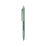 Stylo en plastique recyclé double injection encre bleue avec zone d'impression
