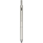 Stylo 4-en-1 en inox avec porte-mine et plusieurs encres couleur argenté