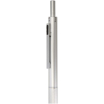 Stylo 4-en-1 en inox avec porte-mine et plusieurs encres couleur argenté vue détail 1