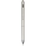Stylo 4-en-1 en inox avec porte-mine et plusieurs encres couleur argenté deuxième vue