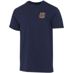 T-shirt unisexe coton bio manches courtes 160 g/m² Elevate couleur bleu marine vue impression sérigraphique