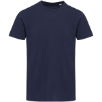 T-shirt unisexe manches courtes coton 200 g/m² Elevate couleur bleu marine deuxième vue frontale
