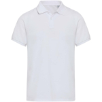 Polo unisexe manches courtes coton mélangé 220 g/m² Elevate couleur blanc deuxième vue frontale