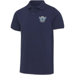 Polo unisexe manches courtes coton mélangé 220 g/m² Elevate couleur bleu marine vue impression sérigraphique