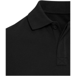 Polo unisexe manches courtes coton bio certifié 180 g/m² Elevate couleur noir vue détail 1