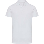 Polo unisexe manches courtes coton bio certifié 180 g/m² Elevate couleur blanc deuxième vue frontale