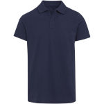 Polo unisexe manches courtes coton bio certifié 180 g/m² Elevate couleur bleu marine deuxième vue frontale