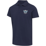 Polo unisexe manches courtes coton bio certifié 180 g/m² Elevate couleur bleu marine vue impression sérigraphique