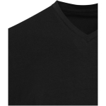 T-shirt unisexe col V manches courtes coton bio 200 g/m² Elevate couleur noir vue détail 1