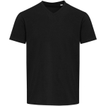 T-shirt unisexe col V manches courtes coton bio 200 g/m² Elevate couleur noir deuxième vue frontale