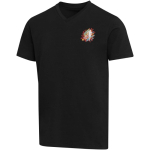 T-shirt unisexe col V manches courtes coton bio 200 g/m² Elevate couleur noir vue impression sérigraphique