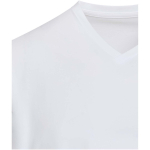 T-shirt unisexe col V manches courtes coton bio 200 g/m² Elevate couleur blanc vue détail 1